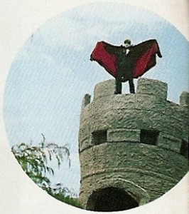 dracula on top of castle
