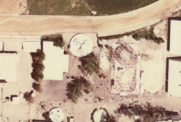 This 1983 aerial photo shows Tri-Star between Boomerang and Sky Ride. Photo: Utah Geological Survey