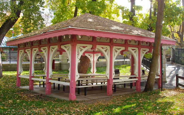 Rose Terrace in 2005, originally constructed in 1886 as part of the Lake Park Dancing Pavilion. Photo: B. Miskin