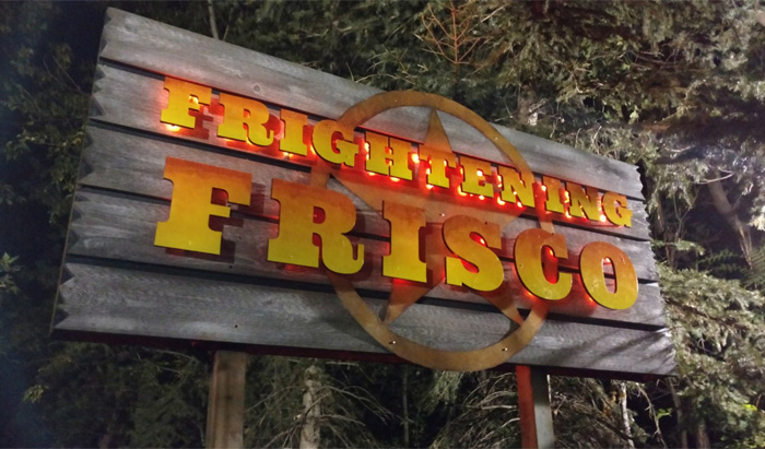 Frightening Frisco now resides in Pioneer Pavilion on the way to Rattlesnake Rapids. Photo: B. Miskin