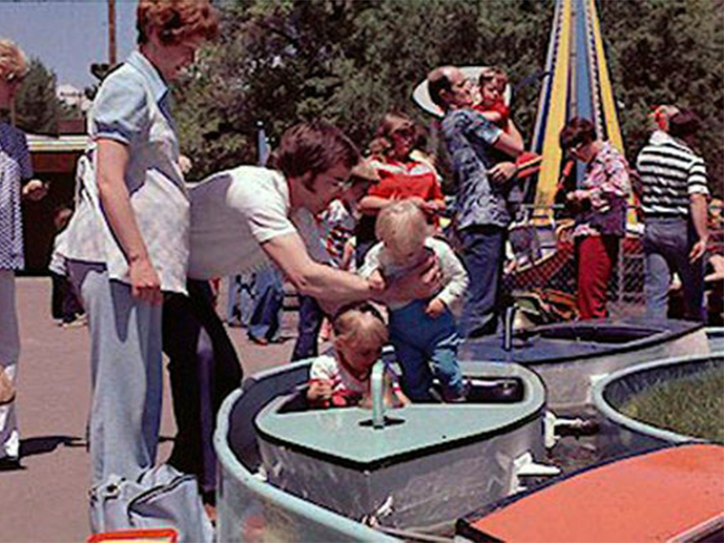 Baby Boats in front of the Helicopters in 1971. Photo courtesy of Lagoon