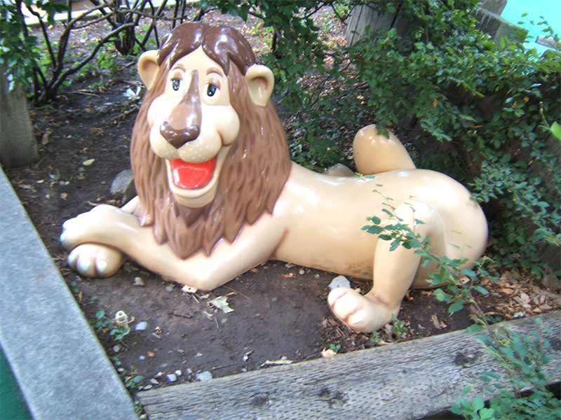 Lion figure at the Wild Kingdom Train obstacle. Photo: Jet Star 2 Archive