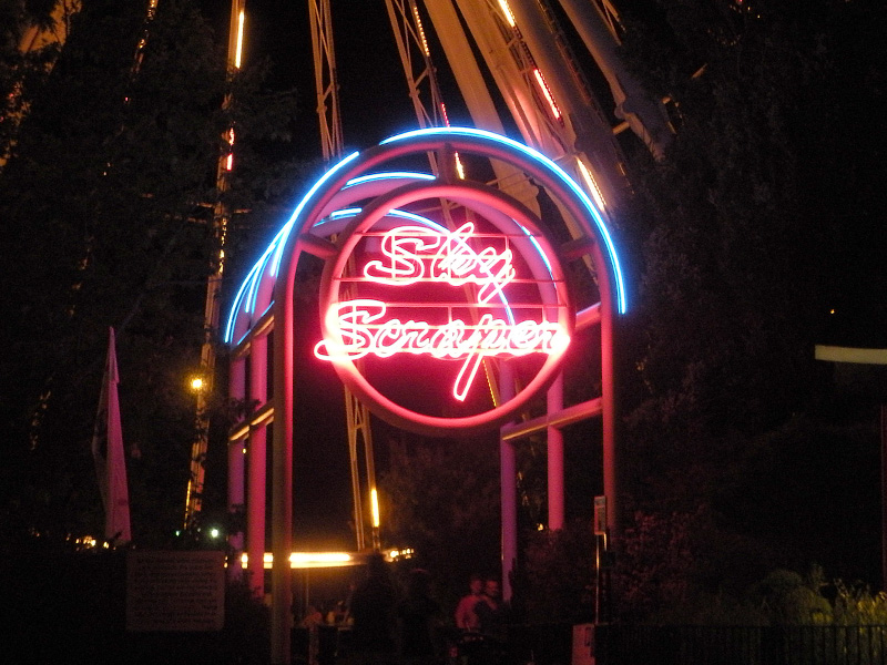 Sky Scraper entrance at night in 2012. Photo: B. Miskin