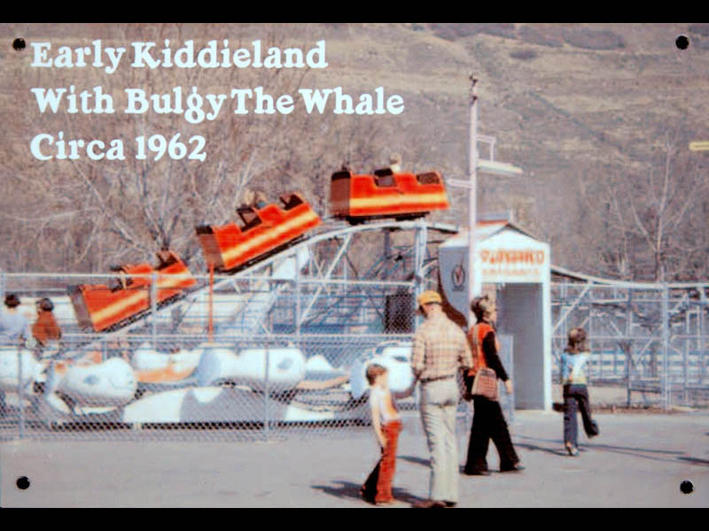 This photo from Lagoon's History Wall is actually from the 1970s. It shows the milk carton entrance to Hi-Land Playland.
