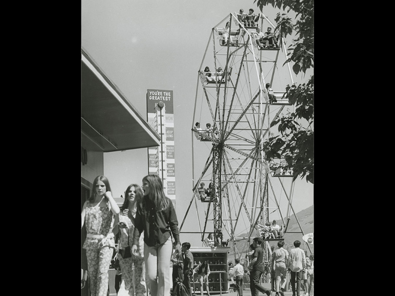 The Ferris Wheel at the end of the Midway around the early 1970s. Photo courtesy of Deseret News