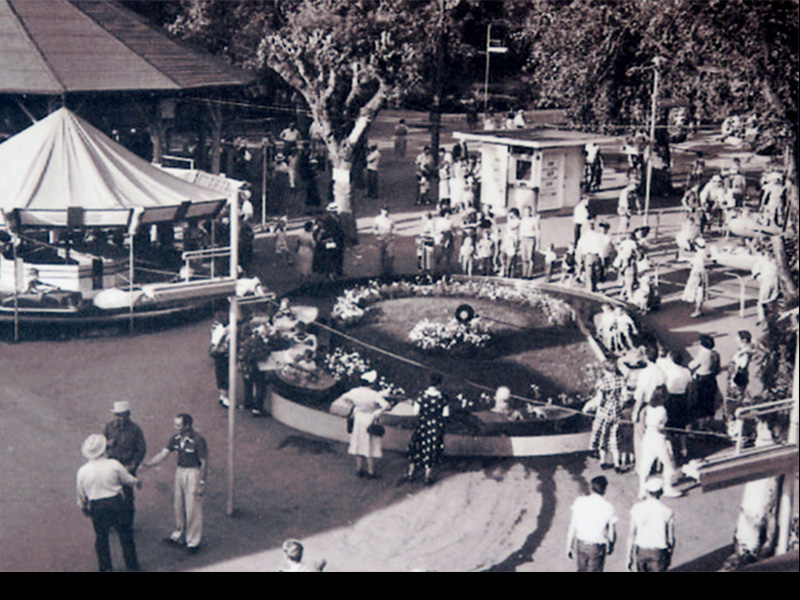 Carousel, Kiddie Autos and Baby Boats are shown in this uncredited photo from around 1947-1955.