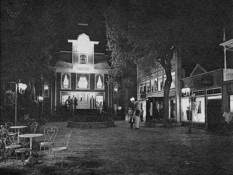 Nighttime view of Opera House Square from the 1979 Opera House program.