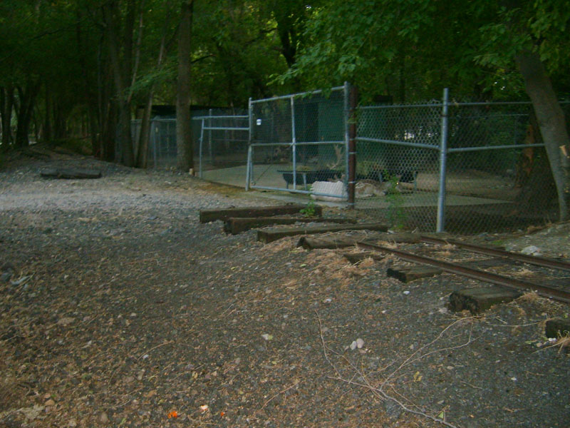 Tracks between Farmington Creek and Pioneer Pavilion in 2007. Photo: B. Miskin