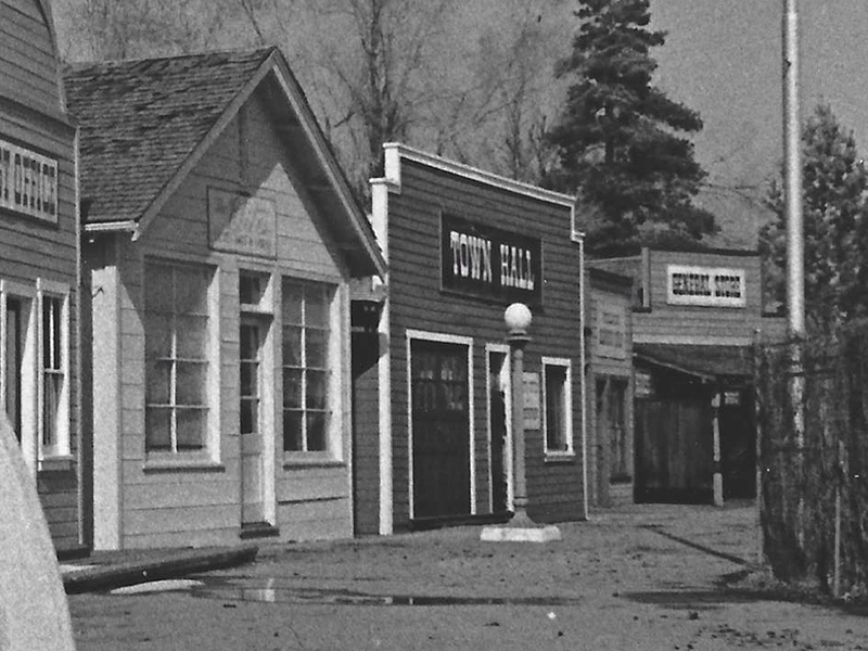 Buildings at Pioneer Village in Salt Lake, February 1975. Photo: Salt Lake Tribune