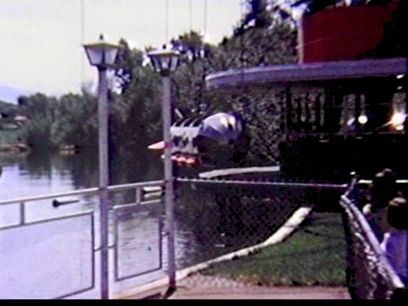 Screen capture from Parks From The Past DVD showing the Rockets around 1970. Used with permission