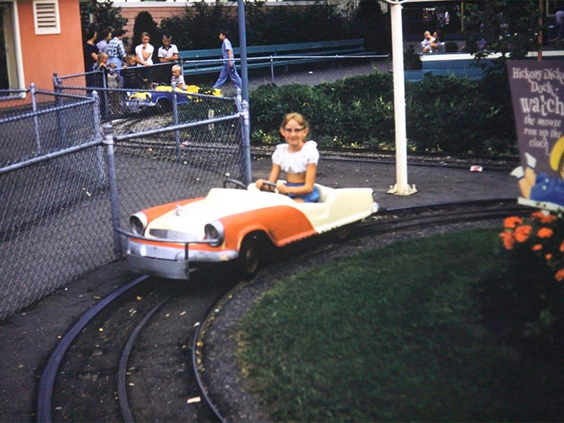 Rounding the last curve into the station in the late '50s or early '60s. Photo: Paige Crandall