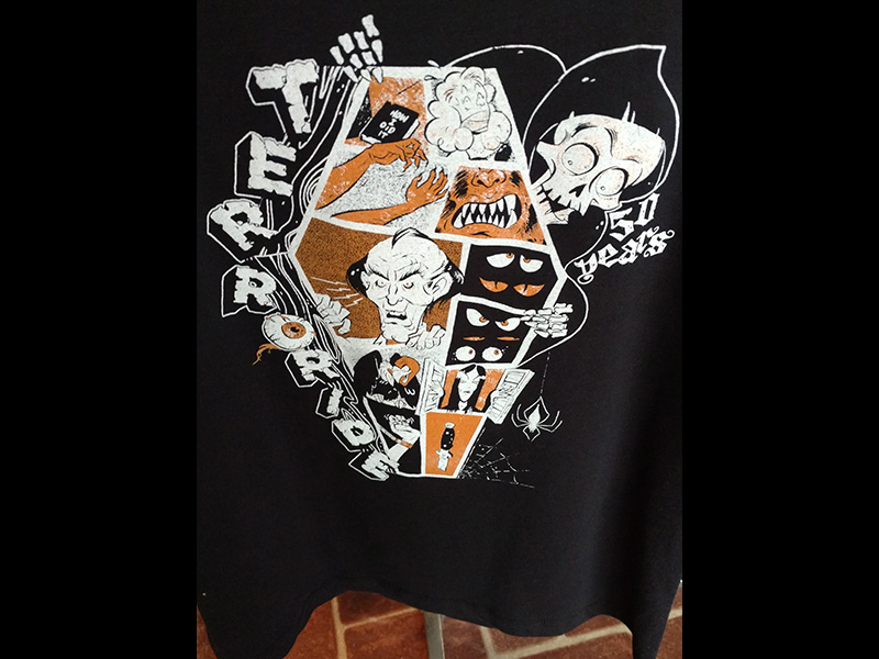 T-shirts sold during the anniversary with artwork by local artist, Robin Banks.