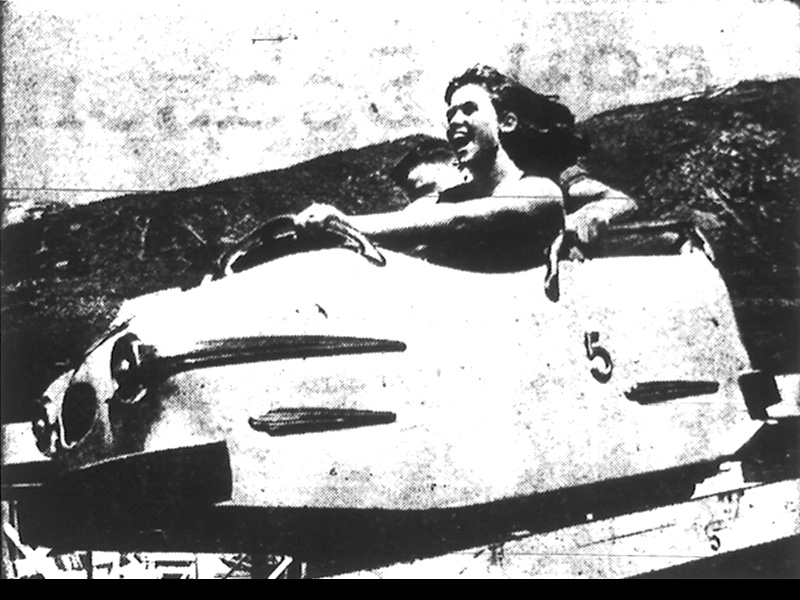 Alison Bensley on the Wild Mouse at Lagoon in 1965. Photo: Deseret News