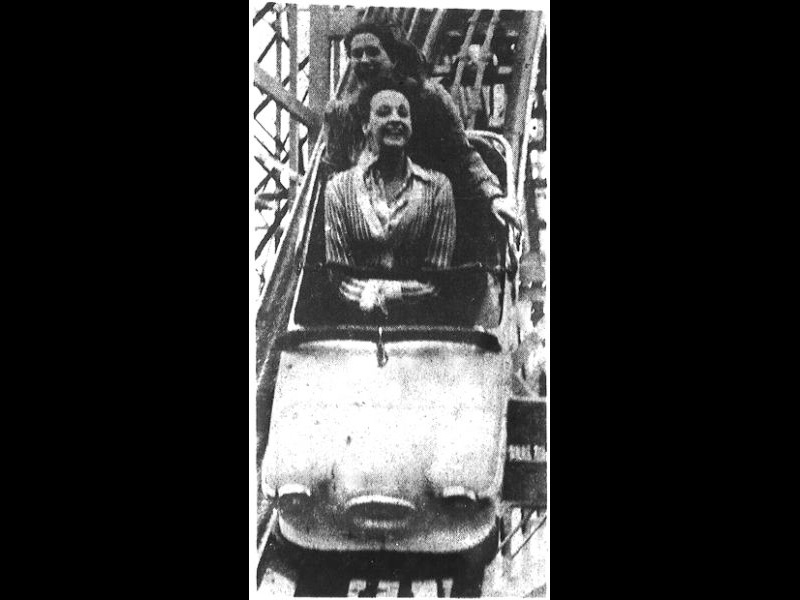 Riders on the New Wilder Wild Mouse in 1975. Photo: Deseret News