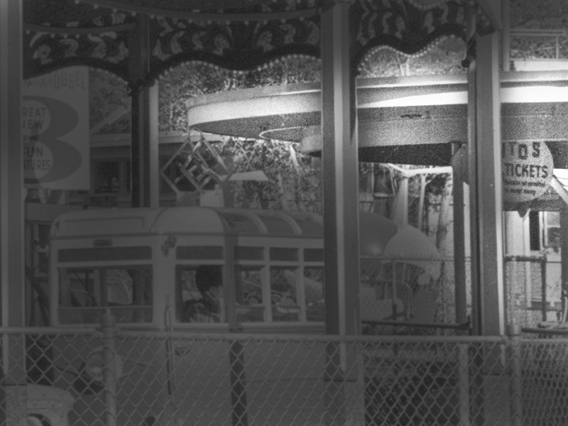 The Kiddie Autos structure and sign are highlighted in the background of this photo taken in 1977. Photo courtesy of Deseret News