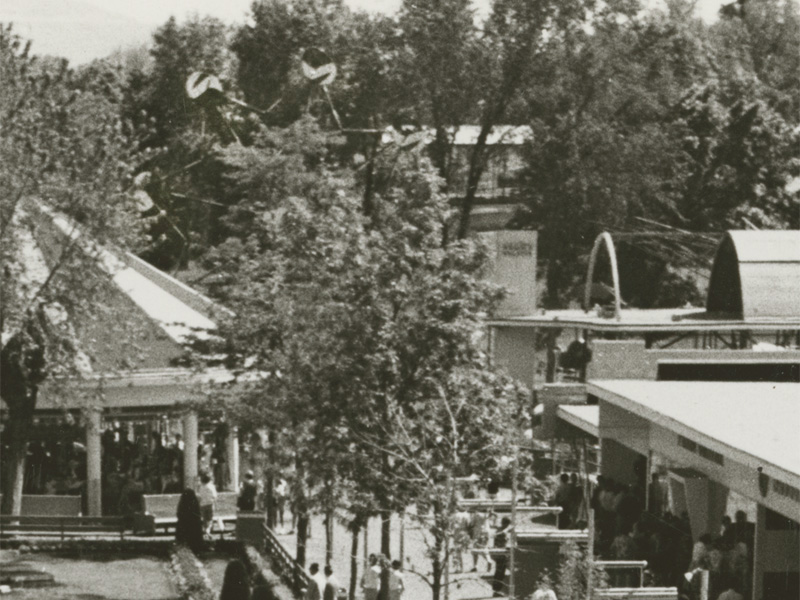 Rock-O-Plane facing north at the south end in 1957. Photo courtesy of Deseret News