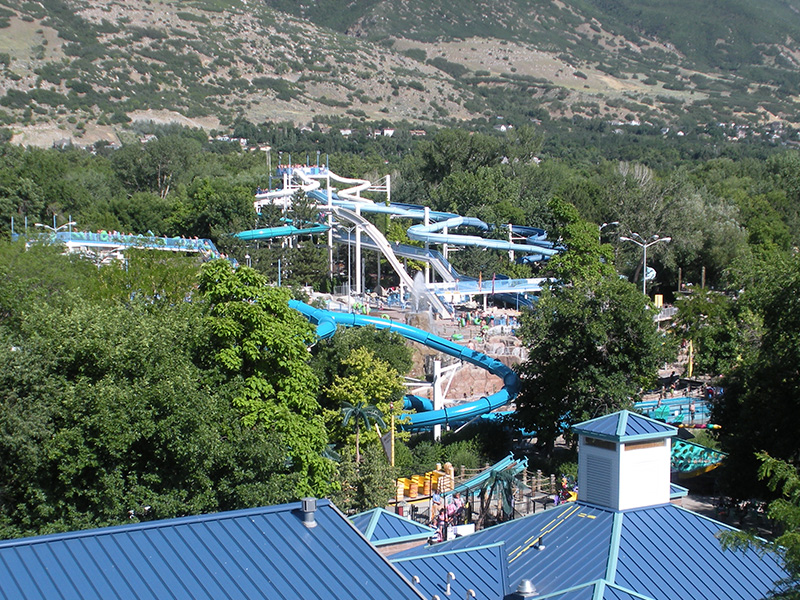 View of Lagoon-A-Beach from the Sky Ride, 2013. Photo: B. Miskin