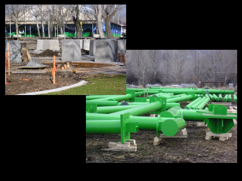 Construction progress photos from Lagoon's website, 2005.