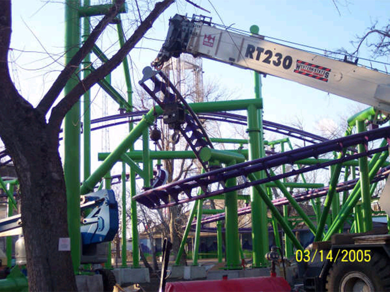 Construction progress photos from Lagoon's website, 2005.