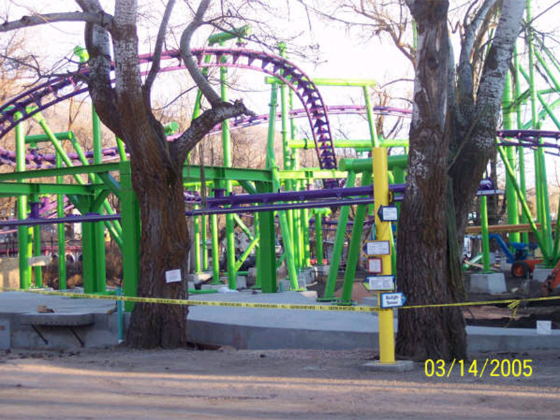 Construction progress photos from Lagoon's website, 2005.