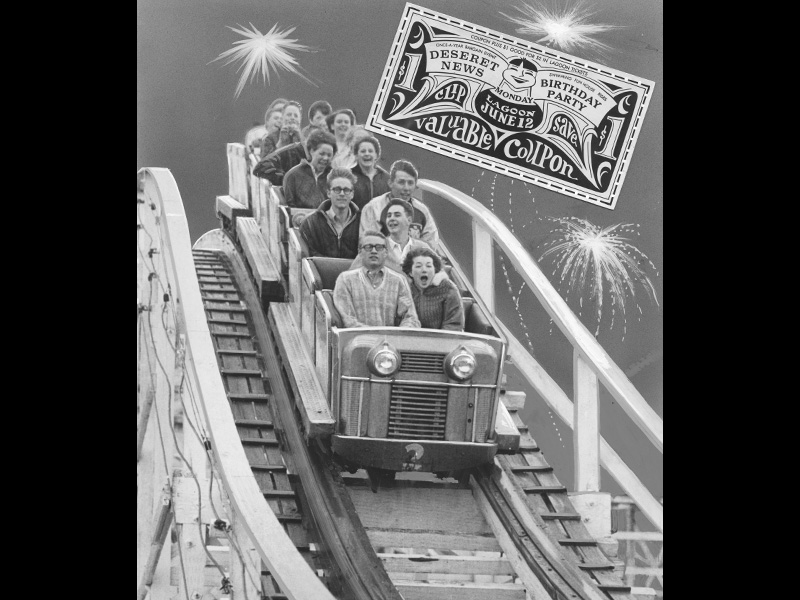 Doctored photo advertising an event in 1967. Photo courtesy of Deseret News