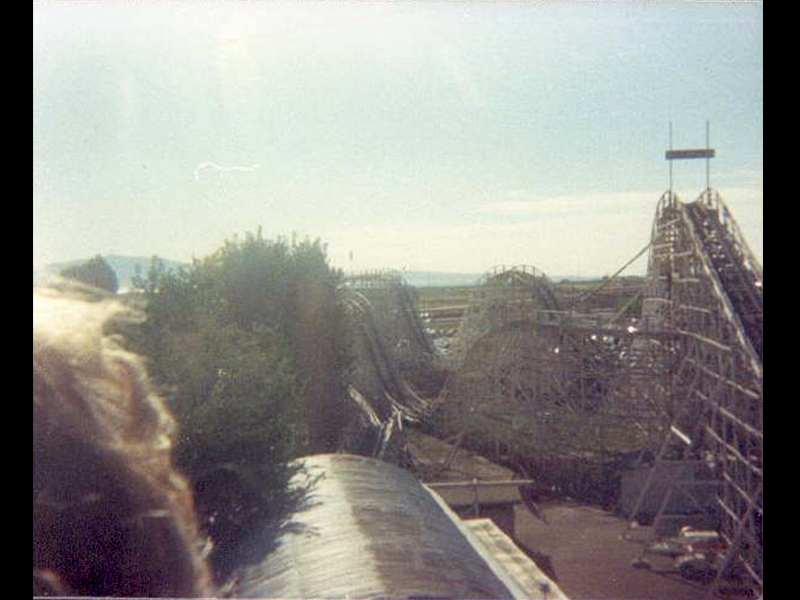 Roller Coaster from the Sky Ride, 1987. Photo: Stephenie G.