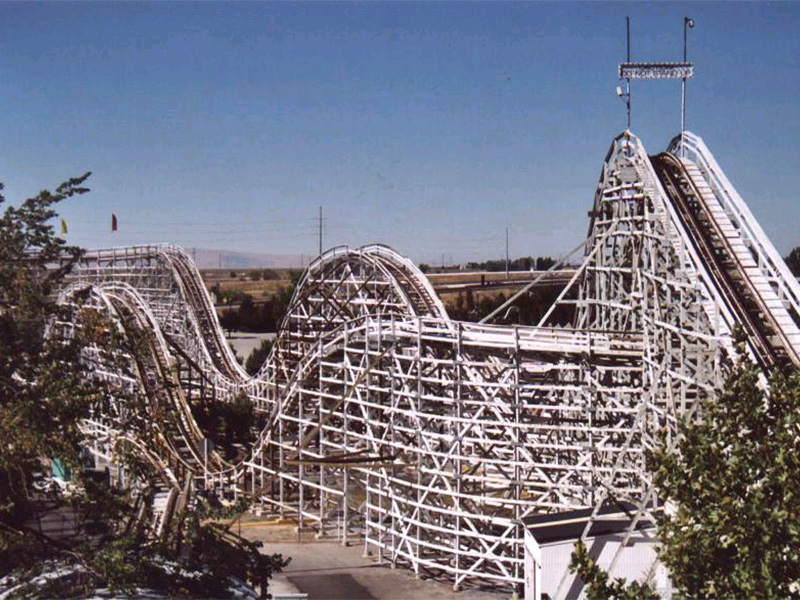 Roller Coaster from the Sky Ride in 2003. Photo: Will Young
