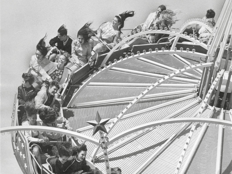 Riders on Flying Saucer in spring 1968. Photo courtesy of Deseret News