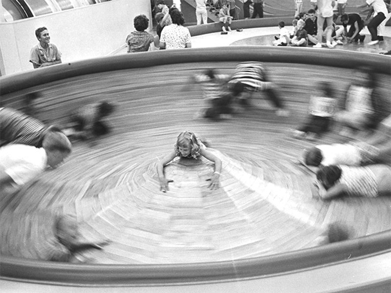 Roulette Wheel in 1964. The Whirlpool is shown in the background. Photo courtesy of Deseret News
