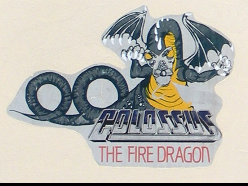 Decal on the operator's booth.