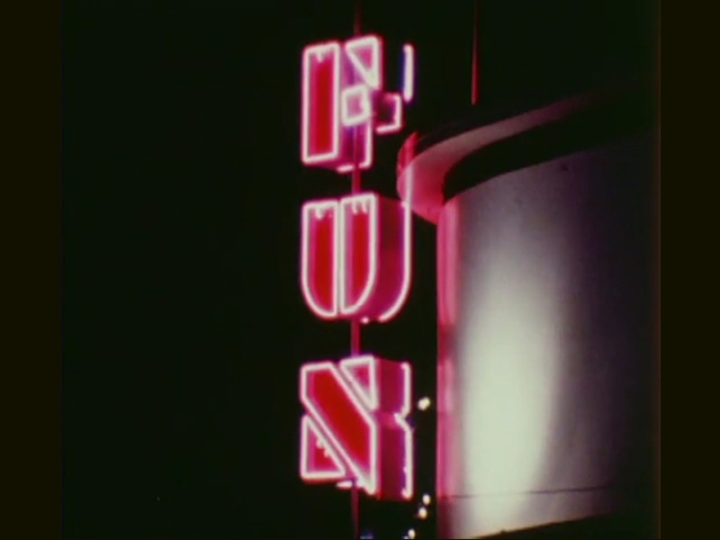Neon sign on the northeast corner of the Fun House from the 1978 documentary, America Screams. Footage © Scott Campbell. Used with permission