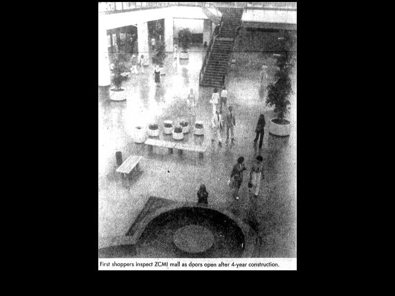 First shoppers at the new ZCMI Center in downtown Salt Lake. Photo: Deseret News