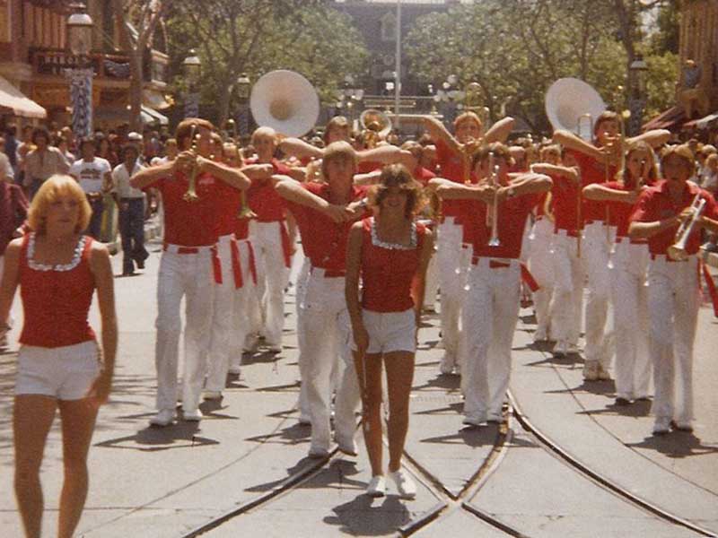 Lagoon Show Band performing in Disneyland, 1980. Photo: Lori Underwood Mace