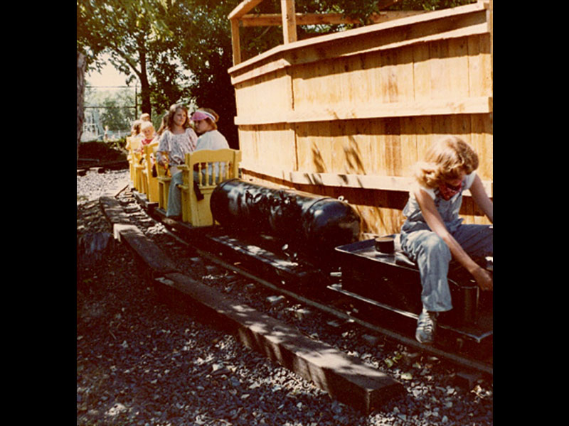 Lagoon Miniature Railroad returning to the station in 1980. Photo: N. Miskin