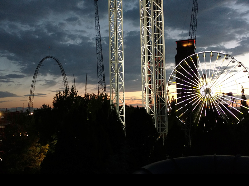 Sunset from the top of Hydro-Luge in 2017. Photo: B. Miskin