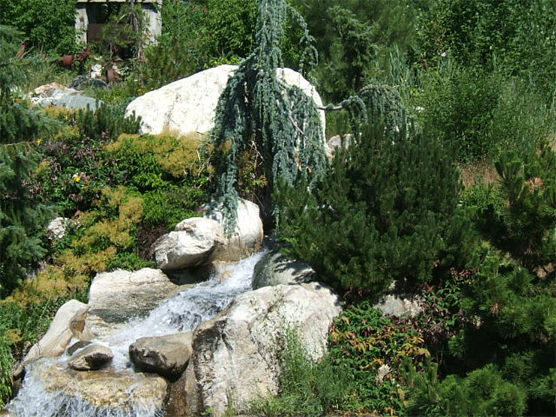 Landscaping near the final waterfall in 2006. Photo: Rick