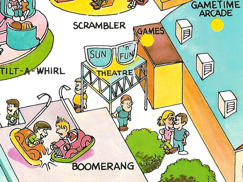 Sun 'N' Fun Theatre as represented on the 1989 park map.
