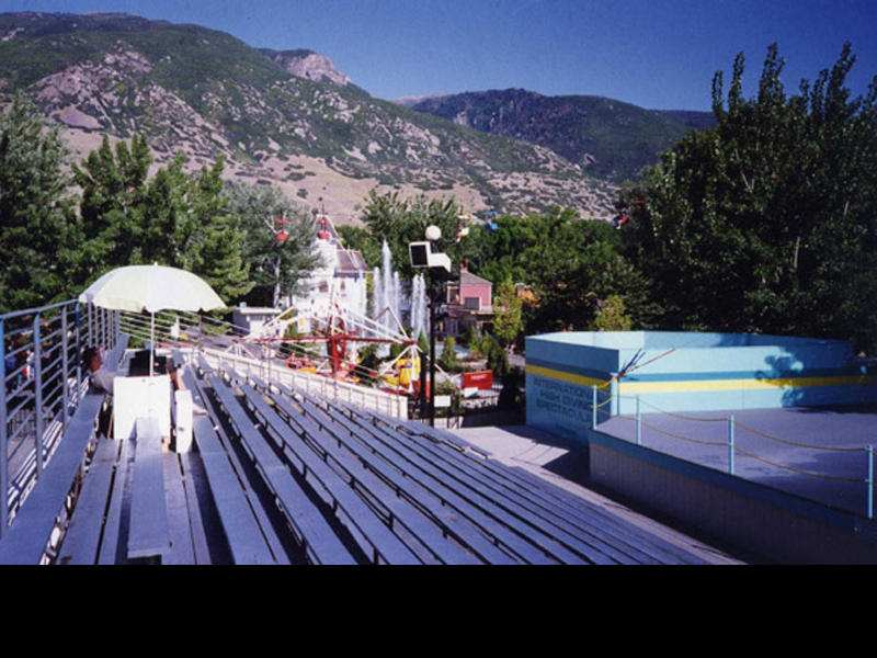 Looking out towards the Midway from the bleachers at Sun 'N' Fun Theatre. Photo: Brian Taylor