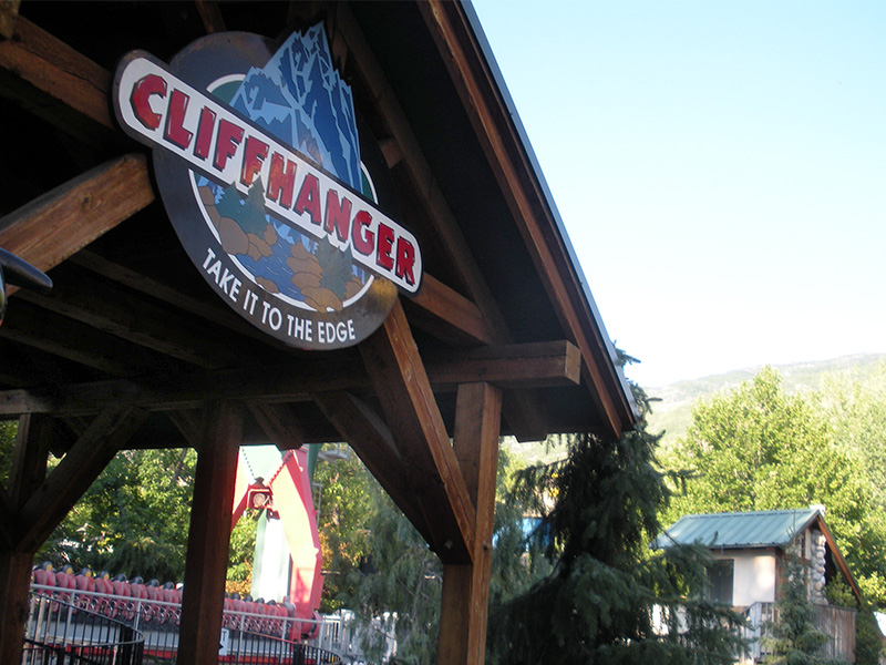 Cliffhanger sign over the exit, 2012. Photo: B. Miskin
