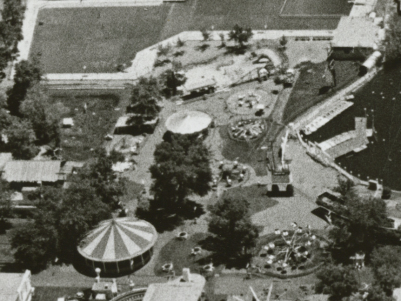 Aerial view of Mother Gooseland, 1972. Photo courtesy of Deseret News