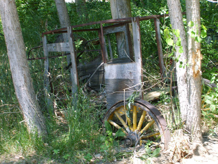 A miniature stagecoach along the ride path. Photo: B. Miskin