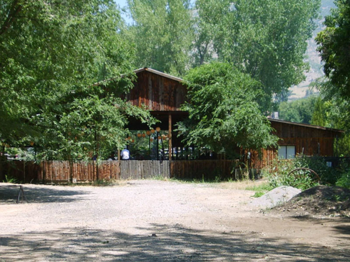 The back of Pioneer Pavilion as seen from the Stagecoach ride. Photo: B. Miskin