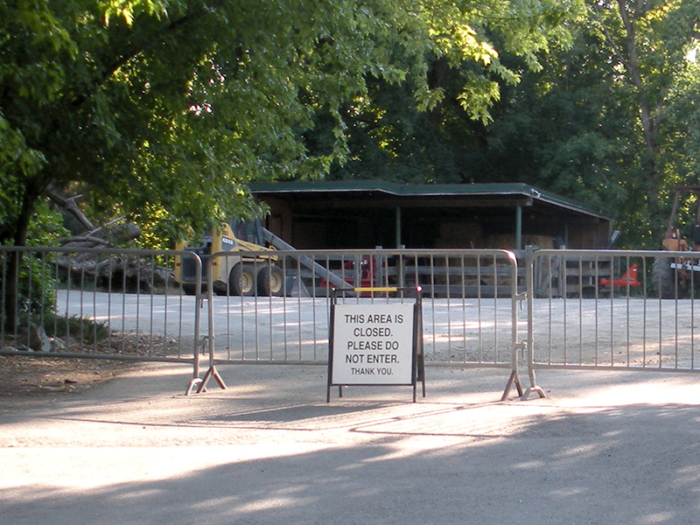 After the ride closed for good, the area was fenced off. Photo: B. Miskin