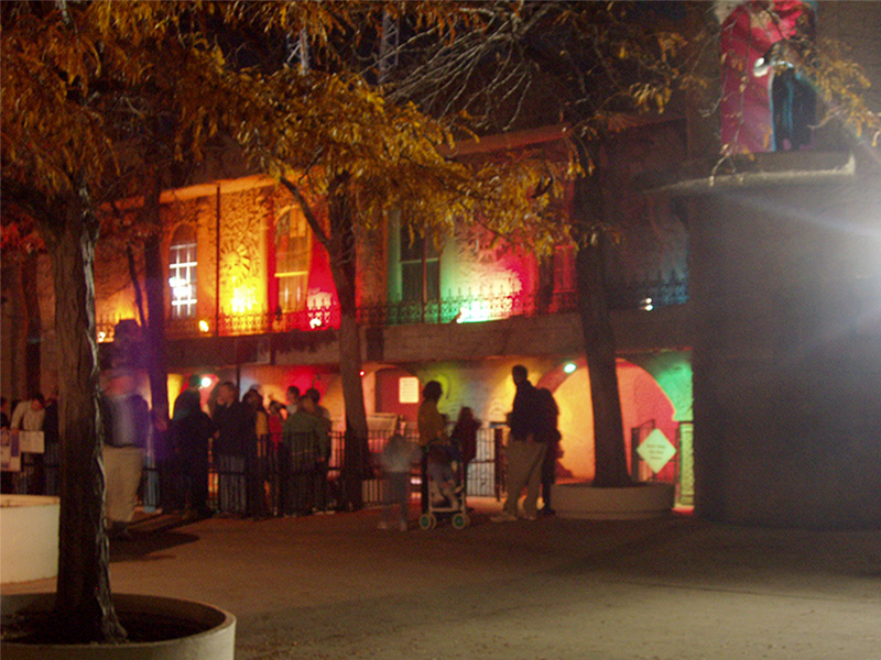 Dracula's Castle at night in October 2005. Photo: B. Miskin