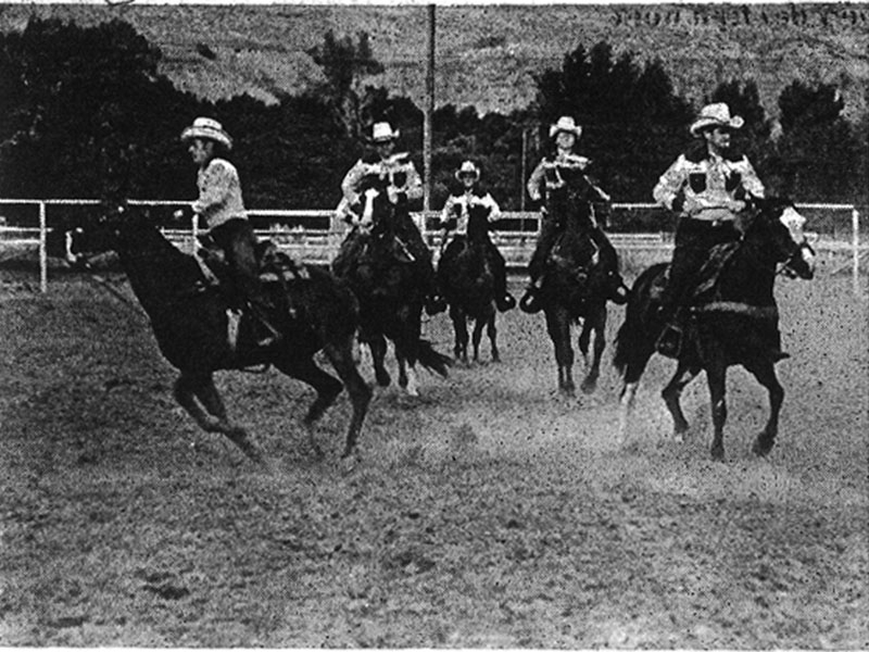 Sherriff's posse practicing at the fairgrounds at Lagoon in 1977. Photo: Deseret News