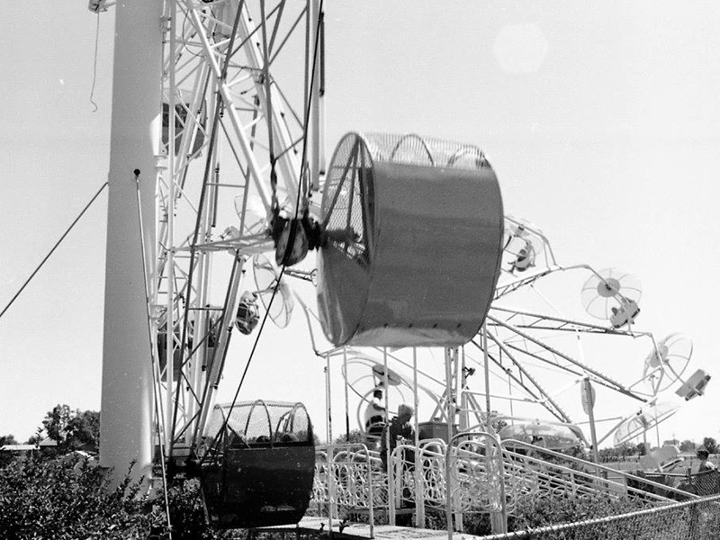 Rock-O-Plane and Paratrooper on the south end in July 1967. Photo courtesy of Utah State University Special Collections