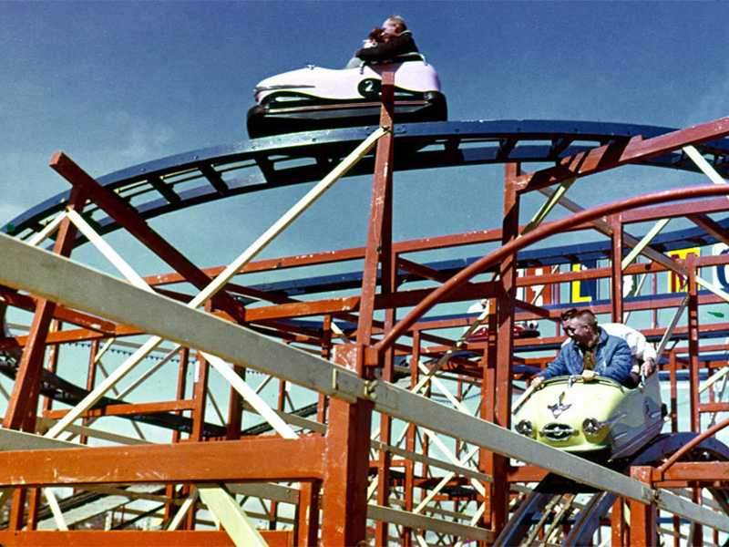 Wild Mouse at the 1962 World's Fair. Photo: Roller Coasters Of The Pacific Northwest