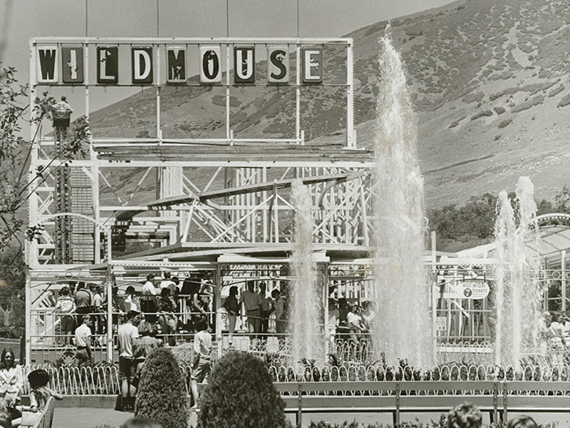 Wild Mouse on the North Midway in 1970. Photo courtesy of Deseret News