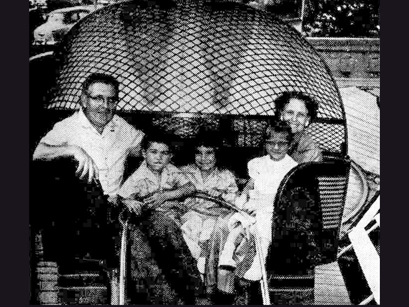 The Melvin Heath Family on Tilt-A-Whirl in 1957. Photo: Hill Top Times