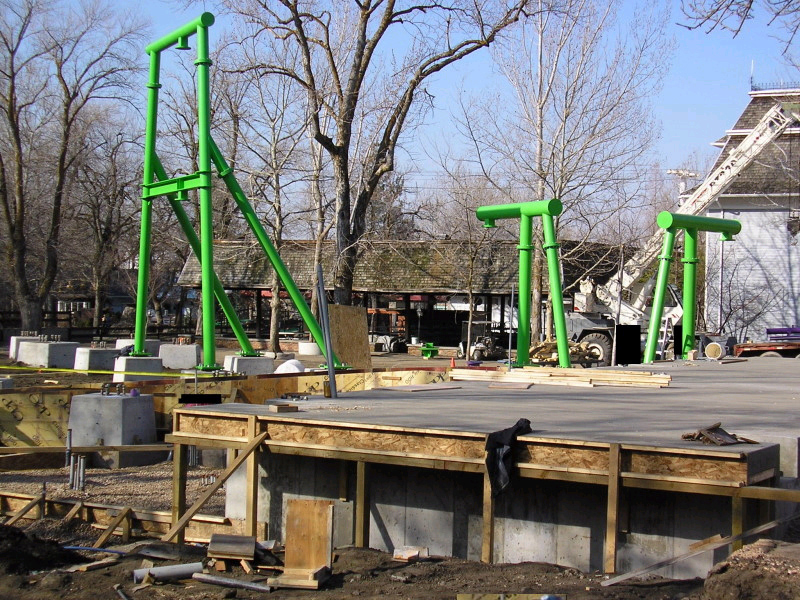 Construction progress photos from Lagoon's website, 2005.